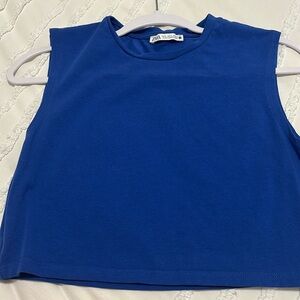 blue zara tank